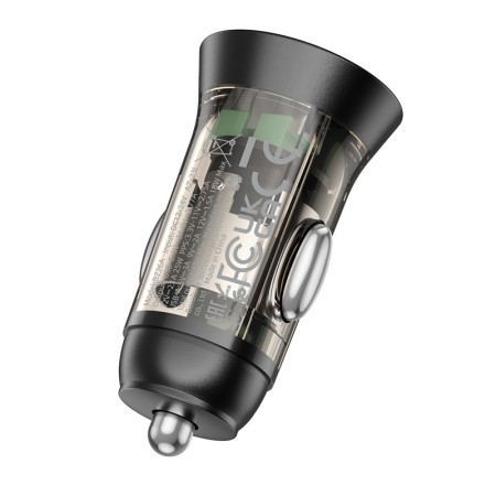 Incarcator Auto Borofone BZ26A Shadow USB + TYPE C - PD 43W 3A - Transparent Incarcator Auto Borofone BZ26A Shadow USB + TYPE C - PD 43W 3A - Transparent