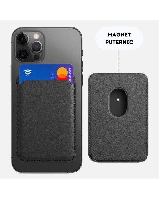 Portofel Magnetic MagPocket din Piele Ecologica pentru Iphone -Rosu