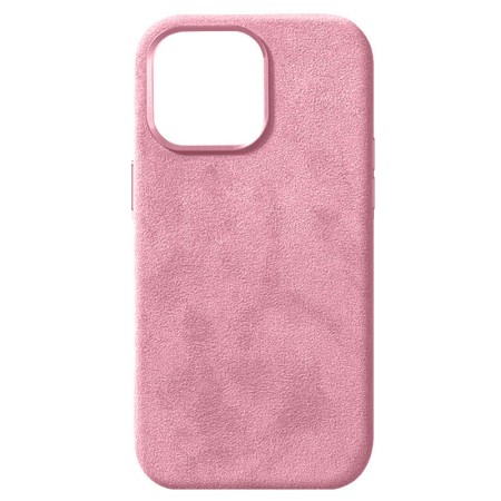 Husa Clasica MagSafe Iphone 13 -Alcantara - Roz Husa Clasica MagSafe Iphone 13 -Alcantara - Roz