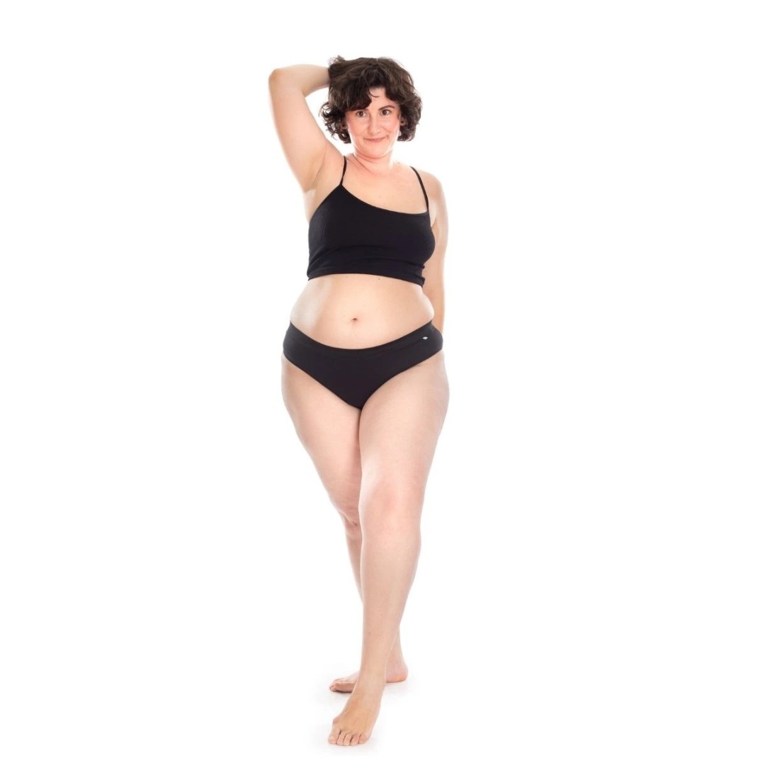 Chiloti menstruali organici Flora brazilian Negru - 3 | YEO