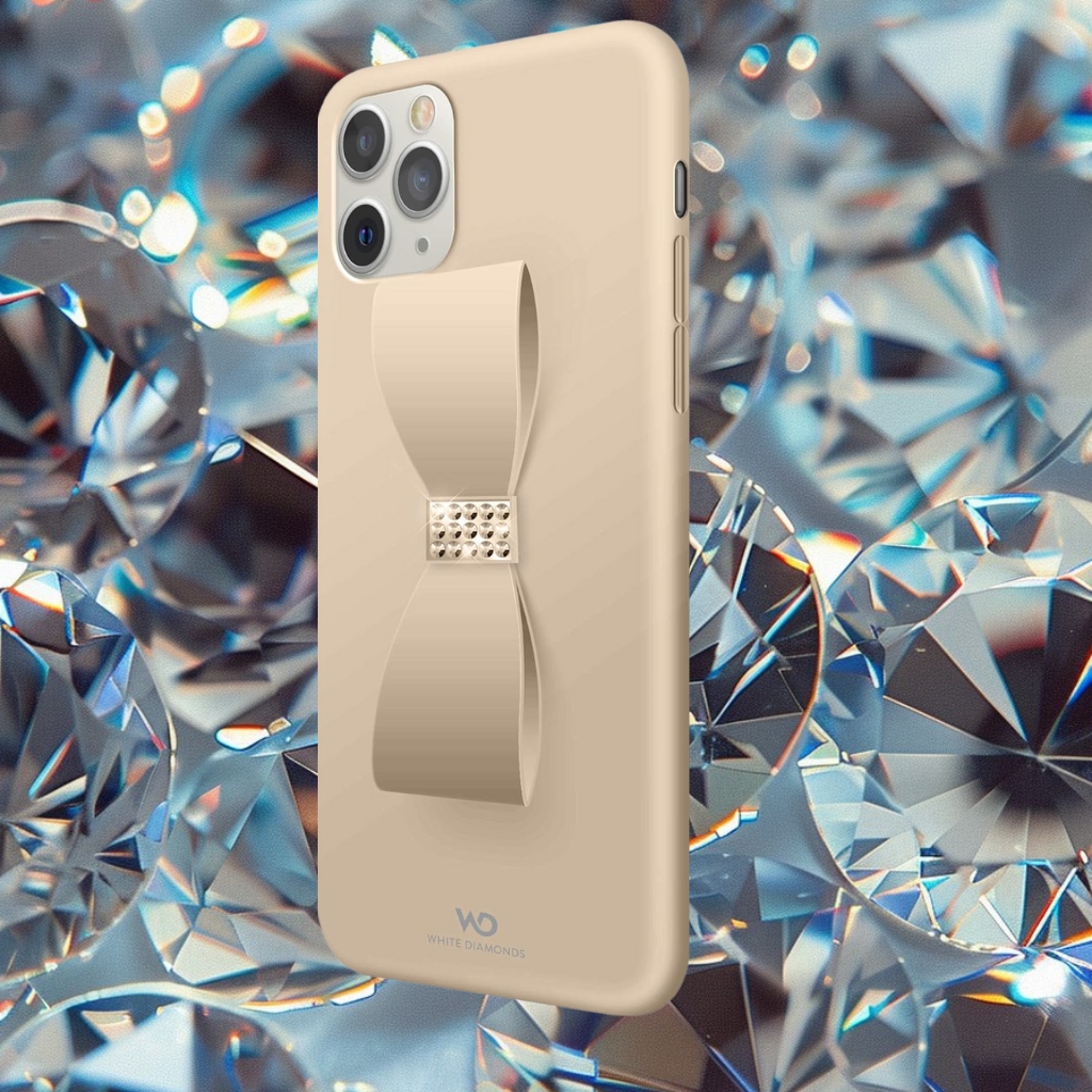 Hama Husa White Diamonds Bow 18K Swarovski…