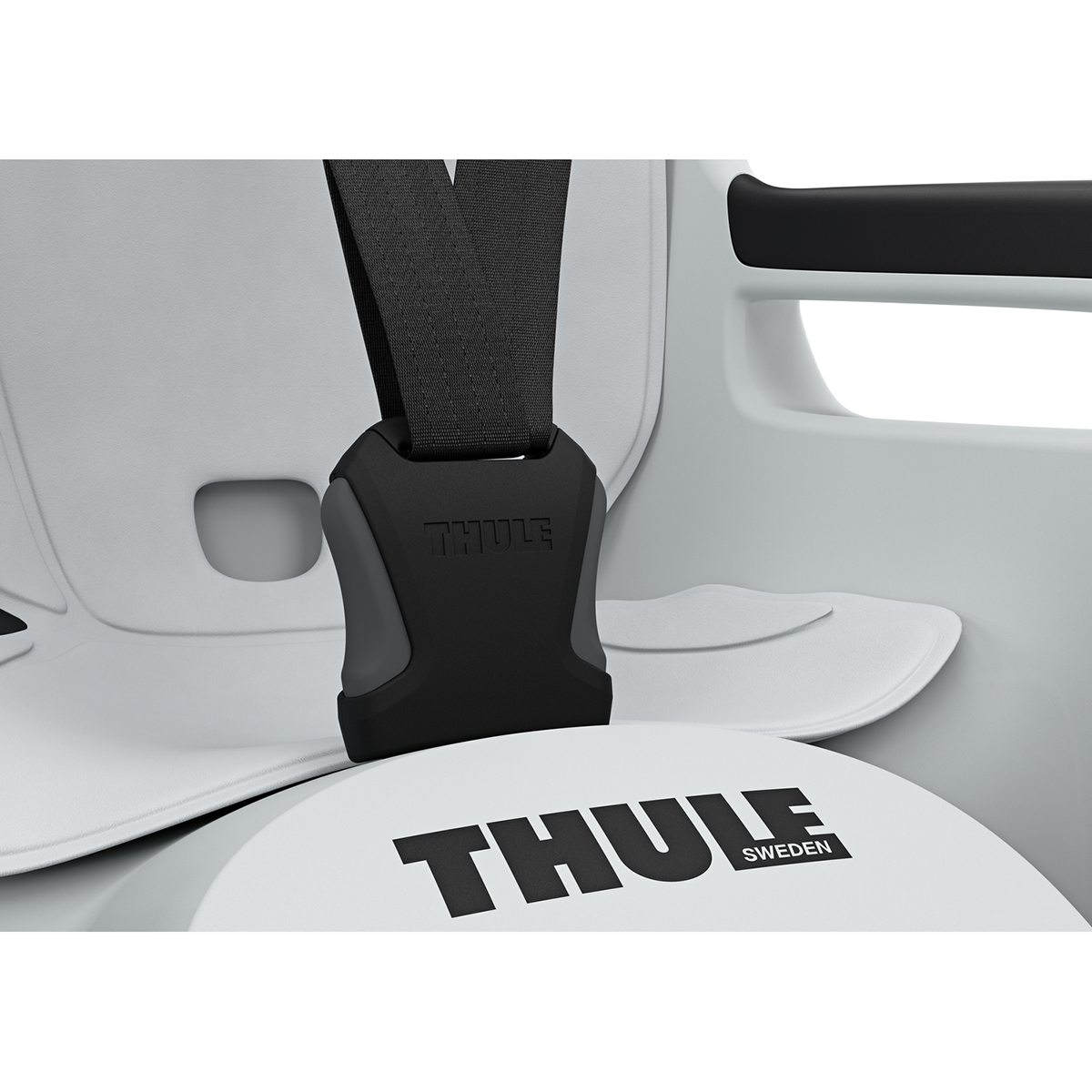 Scaun pentru copii, Thule RideAlong2 Light Grey, cu montare pe bicicleta in spate