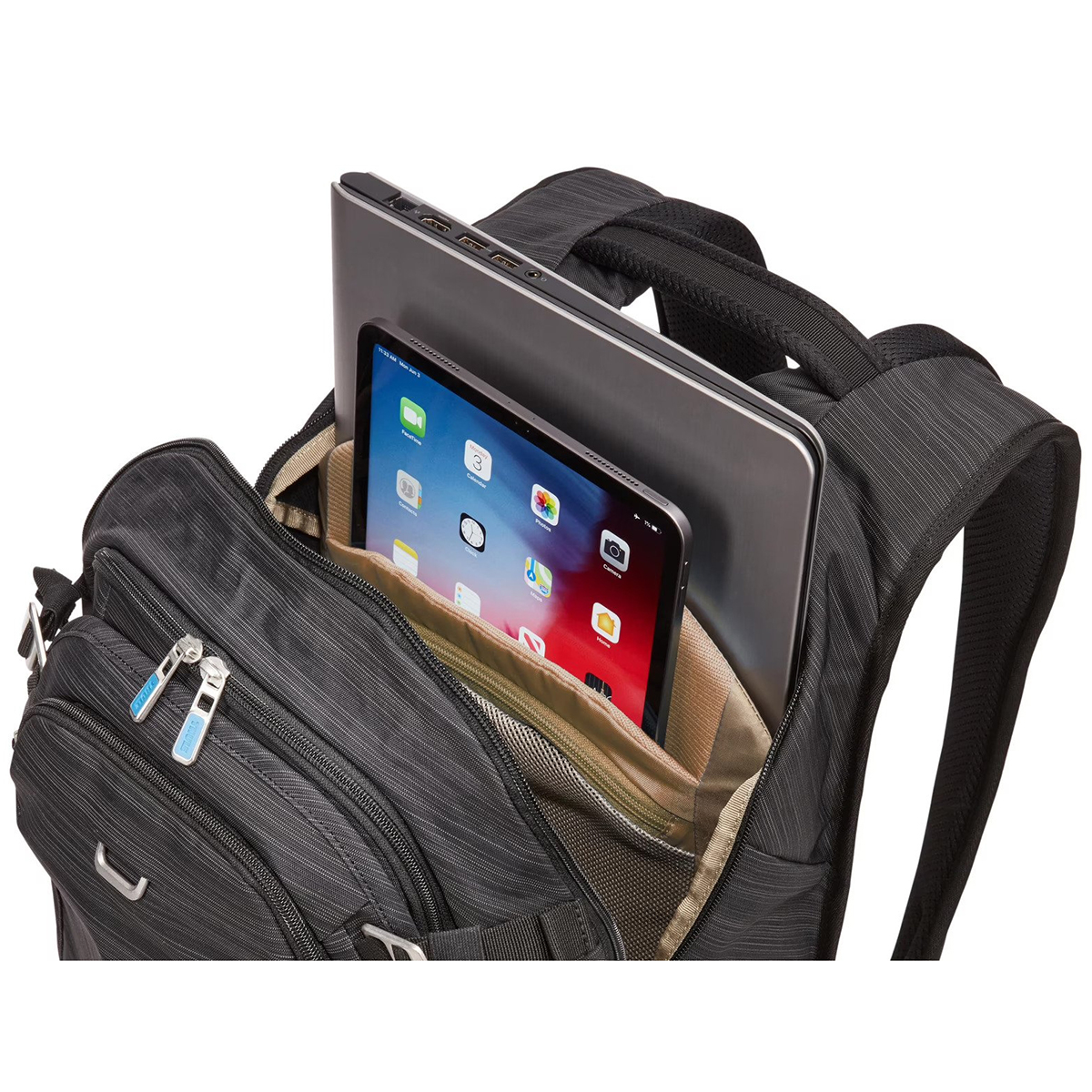 Rucsac urban cu compartiment laptop, Thule, Construct, 24L, Negru - 2 | YEO