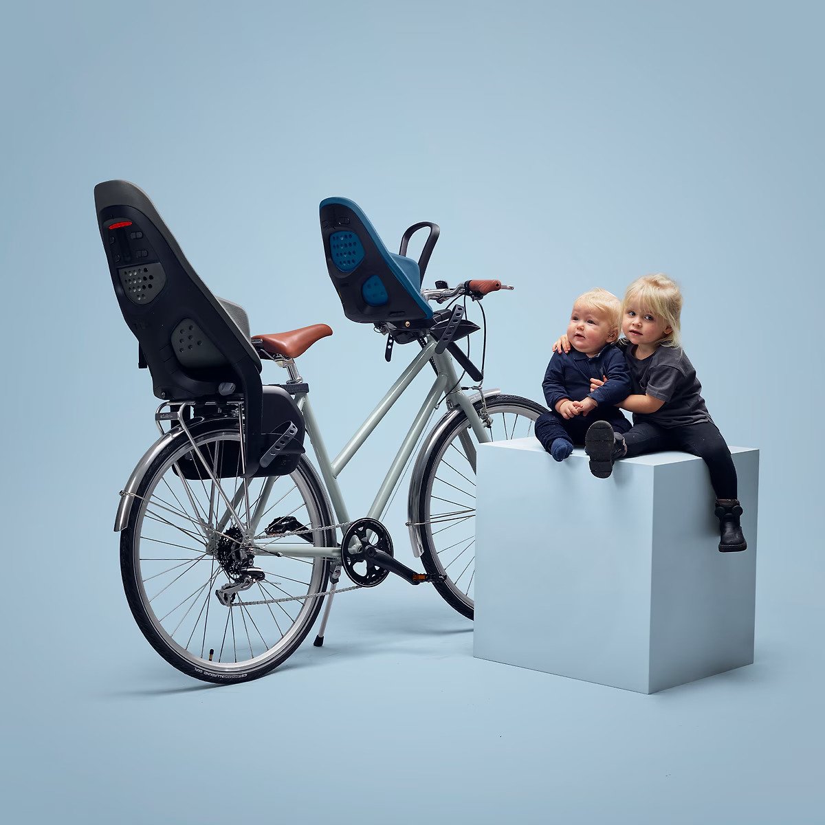 Scaun pentru copii, cu montare pe bicicleta in fata - Thule Yepp 2 Mini Front mounted, Majolica Blue - 4 | YEO