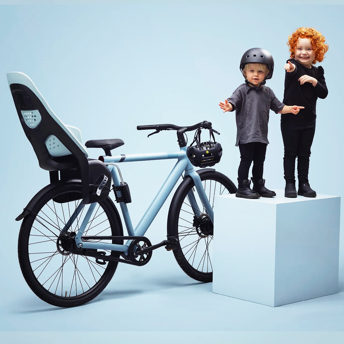 Scaun pentru copii, cu montare pe bicicleta in spate - Thule Yepp 2 Maxi Frame mounted, Alaska Blue - 4 | YEO