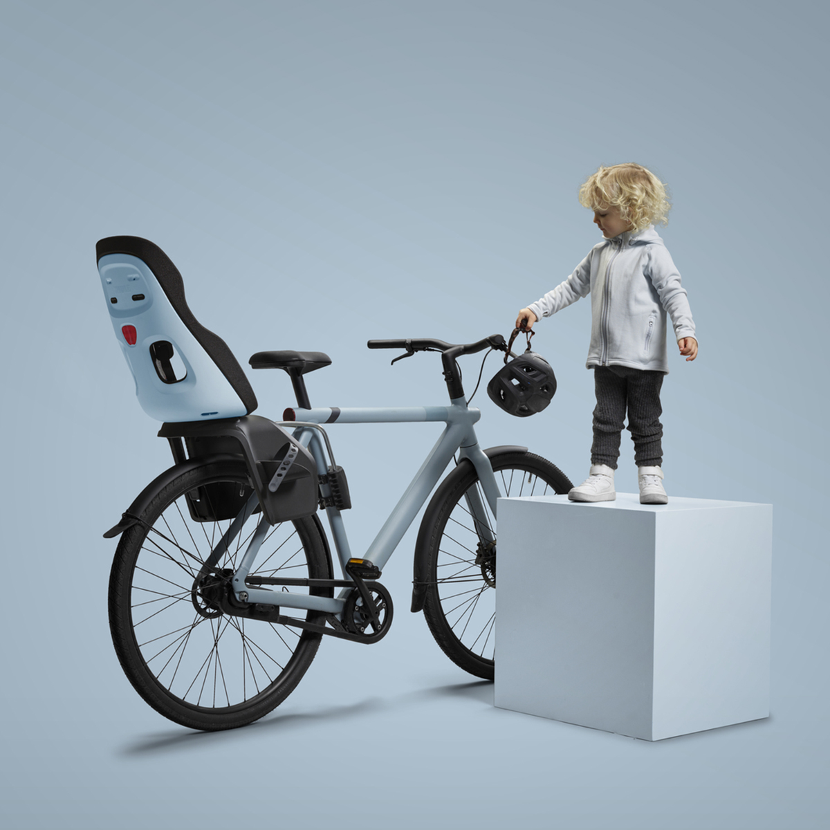 Scaun pentru copii, cu montare pe bicicleta in spate - Thule Yepp Nexxt 2 Maxi Frame mounted Aquamarine Blue - 1 | YEO