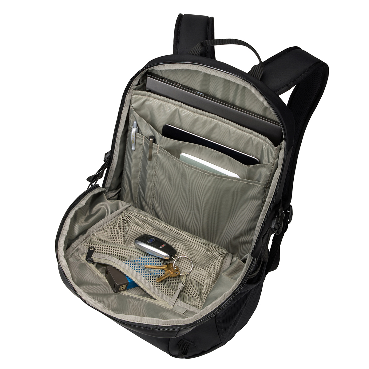 Rucsac urban cu compartiment laptop, Thule, EnRoute Backpack, 21L, Black - 3 | YEO