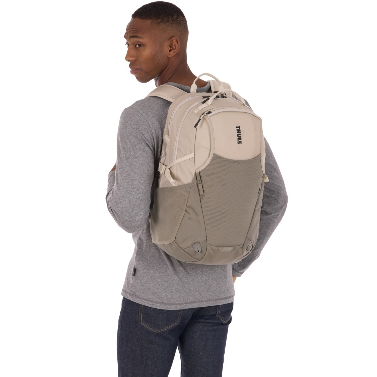 Rucsac urban cu compartiment laptop, Thule, EnRoute Backpack, 26L, Pelican Gray/Vetiver Gray - 4 | YEO