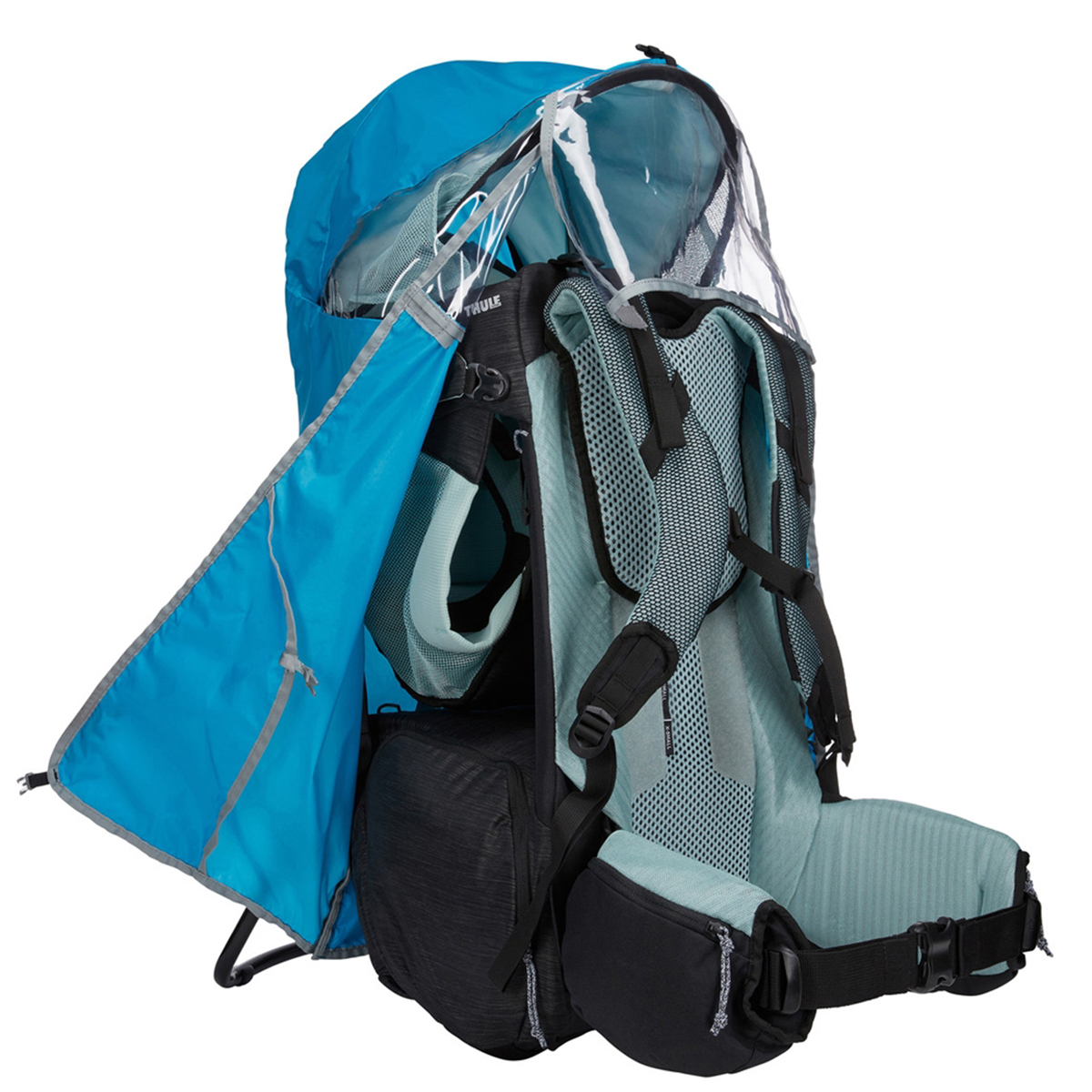 Husa de protectie ploaie pentru rucsacuri transport copii, Thule, Sapling Child Carrier, Albastru deschis - 2 | YEO